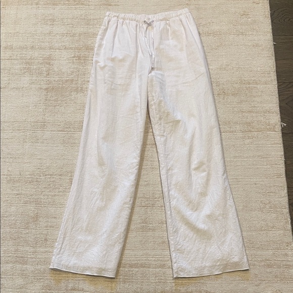 SNDYS White Linen Pants - Picture 2 of 6